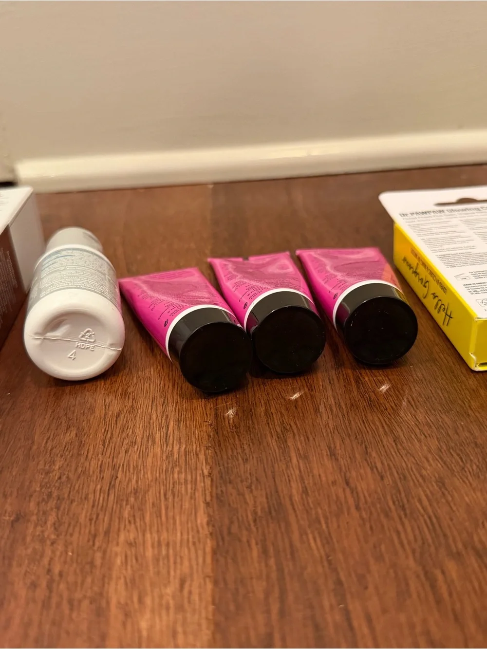 FANGO Purify Pink Face Mask Trio, cetaphil, and paw paw